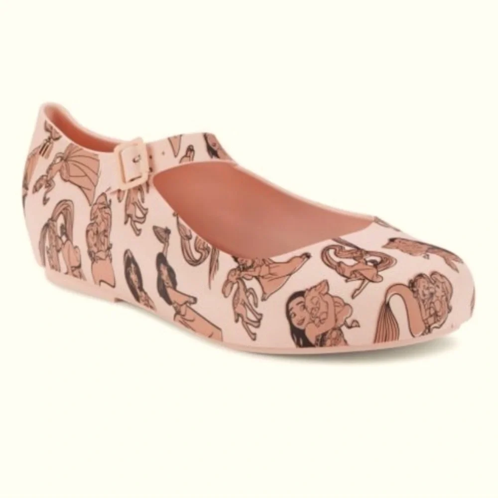 MINI MELISSA Disney Princess Mary Janes size 3. Cinderella,Moana,Ariel jasmine